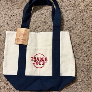 Trader Joe's Mini Tote Bag (Navy)
